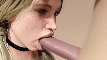 Large Pale Cock Sucked By Blonde Woman