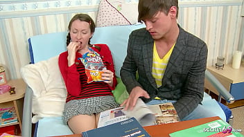 Charming Step Brother Convinces Innocent Virgin Sister To Try Anal For The First Time