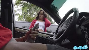 Teen Surprises Me With A Public Hand Job After Noticing My Large Black Cock In The Parking Lot