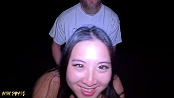Late Night Beach Encounter: Oral Pleasures Under The Stars