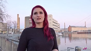 German Scout – Redheaded Student Melina Gets Paid For A Street Casting Hookup