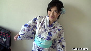 Saki Aoyama In Traditional Kimono Performing Oral Sex Unedited