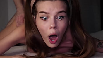 Young Teen Alina Foxxx Faces Intense Discomfort During Rough Anal Scene