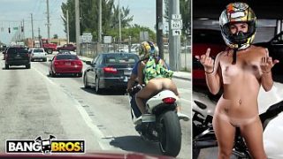 Latin Beauty Sophia Steele Takes A Joyride On A Motorcycle And More