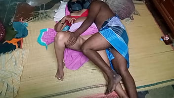 Intimate Moment Of A Rural Indian Couple At Home