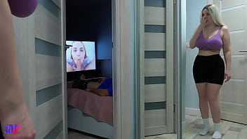 Stepdaughter Secretly Observes Her Stepfather